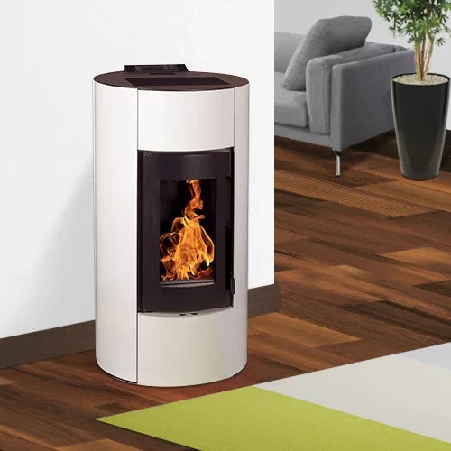 Poêle à Granulés Etanche EMAFLAM NALA 9 kW Blanc